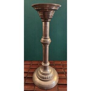 Vintage Pewter Candlestick White Barn Candle Co. 12.75" High